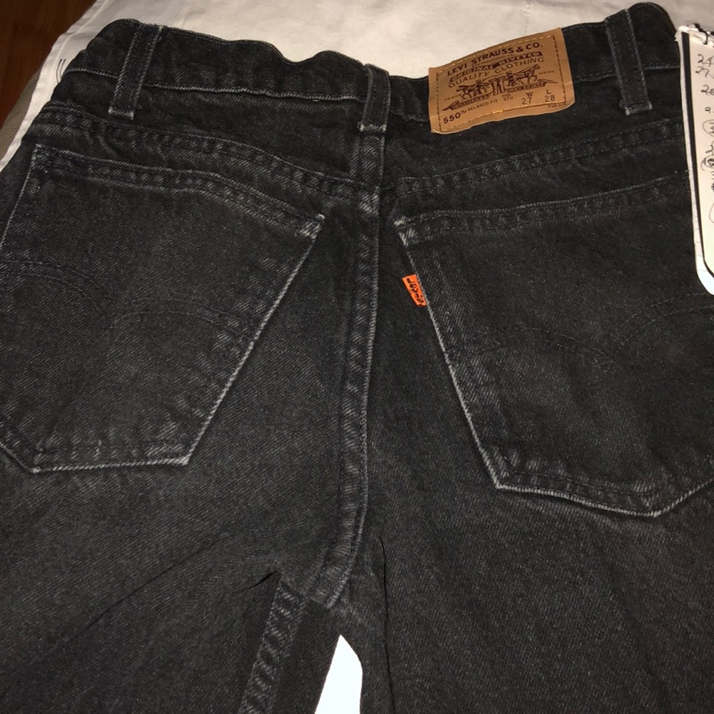 Authentic Levis 550 orange tab black jeans